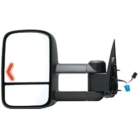 K Source 62076G Chevrolet/GMC Heated Power Replacement Folding Driver Side Dual Towing Mirror w/ Turn Signal