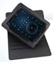 JKase (TM) VIZIO 8-Inch Tablet with WiFi Ultra-Slim Series Custom Fit Multi-Angle Rotating Folio Case Cover with Built-in Stand (Black)