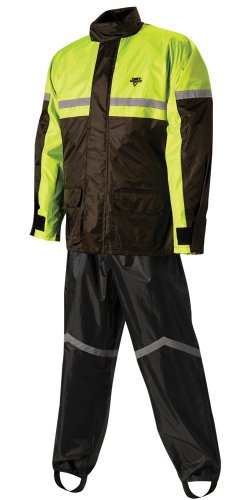Nelson-Rigg Stormrider Rain Suit (Black/High Visibility Yellow, XXXX-Large)