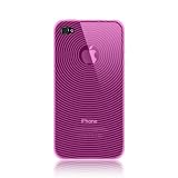 MiniSuit iPhone 4 TPU Skin Case compatible for iPhone 4G / 4th Generation 16GB / 32GB + MiniSuit LCD Cleaner keychain - Hot Pink Circle