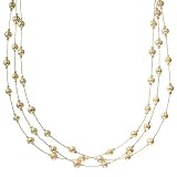 Margaux Freshwater Pearl Illusion Necklace - Champagne (16
