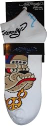 Men's Ed Hardy Sport Socks White Size 10-13 Style# EH-0090