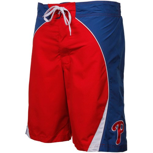 MLB Philadelphia Phillies Color Block Boardshorts - Red/Royal Blue (X-Large) at Amazon.com