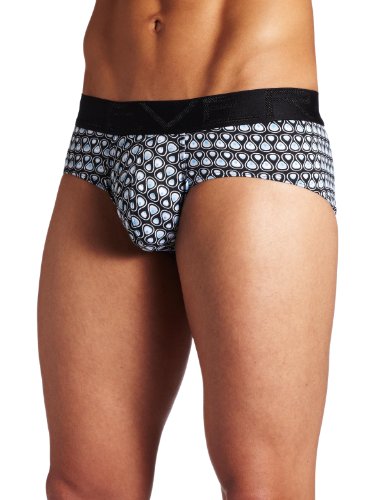 Clever Mens Drops Classic Brief, Black, Medium 