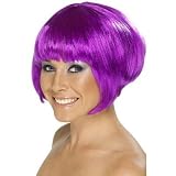 SMIFFYS NEW LADY SHORT PURPLE BABE BOB WIG FANCY DRESS COSTUME