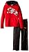 PUMA Little Boys' Toddler 2 Piece Tech Fleece Hoodie Wrapped Cat and Pant Set, Fierce Red, 3T