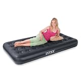 from Intex Intex Single Size Velvet Flocked Airbed With Built-In Electric Pump Model 67794