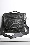 Diesel - 'Shake Me Up' Stroll Large Cross Body 2 Tone Leather Bag (Black/Grey)