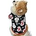 Mikey Store Christmas Pet Puppy Snowman Warm Pullover High-Grade Embroidered Clothes (Black, XS)