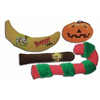Yeowww 100% Organic Catnip Toy Assortment (banana, cigar, pumpkin, candy cane)