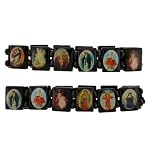 Catholic Saints and Icons - Wooden Religous Bracelets with Photographs