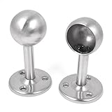 uxcell　タオルバーソケット　衣服ブラケット　32mmチューブダイヤ　半球状　2個