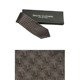 Classic Silk Necktie by Mystic Clothing, includes Gift Box and 100% Pure Silk Neck