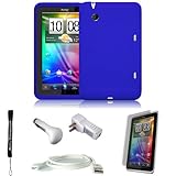Blue Cover Protective Slim Durable Silicon Skin Case for HTC Flyer 3G WiFi  ....