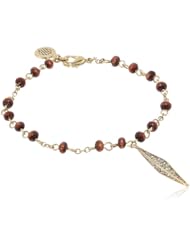 House of Harlow 1960 Wooden Karma Bead Bracelet, 8"