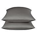600-Thread-Count Pillowcases Set of 2 - Dark Gray