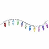Sterling Silver-Plated Flip Flop Fun Charm Bracelet by The Bradford Exchange