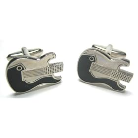 Guitar Cufflinks : Rock and Roll Music Cufflinks W Gift Box
