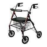 Medline Bariatric Rollator Walker/Seat 400 lb Capacity