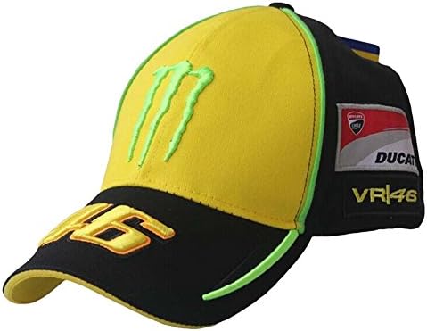 New Fashion Motogp Valentino Rossi 46 VR46 Baseball Hat Peaked Cap black