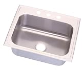 Elkay WLS2522D12DG4 Revere Waterford 25-by-22-by-12 Inch Single Bowl Stainless Steel Kitchen Sink