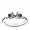 18k White Gold Prong-Set Engagement Ring Settting with Ruby Sidestones