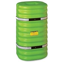 Eagle 1706LM Hi-Vis Column Protector, 24" Length x 24" Width x 42" Height, For 6" Column, Lime Green