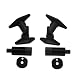 Vantage Point SATP-B Universal Satellite Speaker Mounts - Black