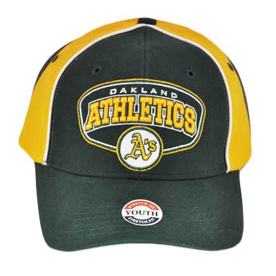 MLB OAKLAND ATHLETICS YOUTH KIDS FLEX FIT HAT CAP GREEN