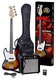 SX BG2K/LH/3TS Left Handed Bass Guitar Package w/Bass, Amp, Carry Bag, Instructional DVD and Strap