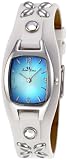 Zou Zou Blue Dial Faux White Leather Strap Ladies Watch ZRT6003