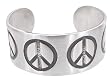 Peace Sign Signs Symbol Print Pewter Bracelet
