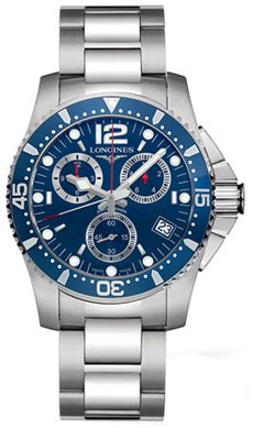 Longines HydroConquest L3.643.4.96.6 Chronograph Mens Stainless Steel Divers Watch