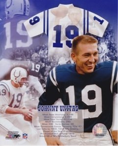 Johnny Unitas Unsigned Baltimore Colts 8x10 inch Photo