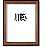 Frame for Picture Photo Diploma or Poster, Solid Wood, Walnut and Gold, style #606