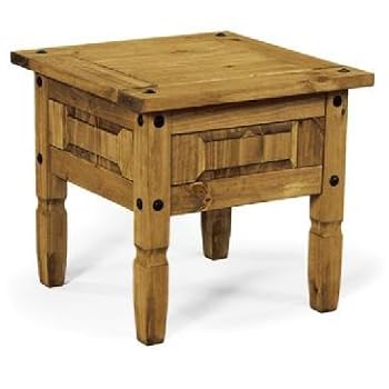 FARMHOUSE - Table basse carrée pin massif, lot de 2