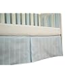 Go Mama Go Designs Box Pleat Crib Skirt, Blue/Cream Stripes, 16