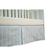 Go Mama Go Designs Box Pleat Crib Skirt, Blue/Cream Stripes, 16