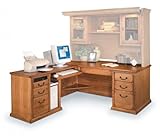 Huntington Oxford Wheat Desk with Left Computer Return (Wheat Finish) (29"H ....