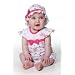 BabySafe Babywear 2 piece Girls Fashion Romper & Hat set (Size 6-9 months) Baby Clothes