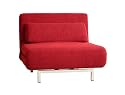 Baxton Studio Romano Convertible Sofa Chair Bed, Red