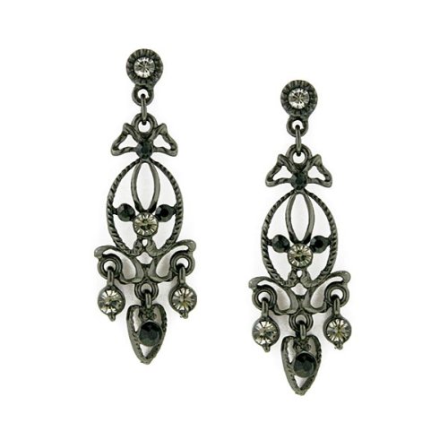 Bow Tied Bliss Black Diamond Hue Earrings