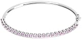 Sterling Silver Amethyst Bangle Bracelet, 7.25"