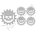 Silver Skull Cog Bicycle Reflective Reflector Sticker Decal
