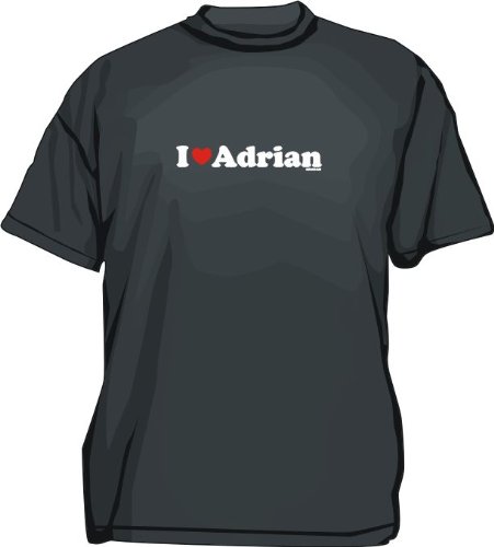 I Heart (Love) Adrian Kids T Shirt Youth Large-Black