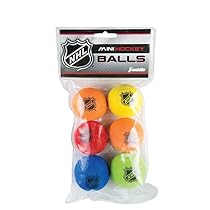 Franklin Sports NHL Foam Mini Hockey Balls, Assorted Colors, 6 Count
