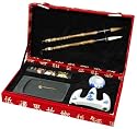 Simple Creative Gifts Teens Adults - Complete Chinese Calligraphy Set in Red Case w/ Gold Symbols