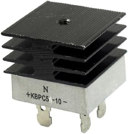 KBPC5-10 5A 1KV Single Phase Bridge Rectifier Half-Wave White w Heatsink