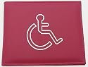 Leather Fushia Disabled Badge Holder