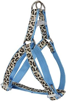 3pcs Set Pet Harness Collar Leash Set Dog Cat Walking S/m Pink Blue Leopard Dot Style (Blue, M Size)